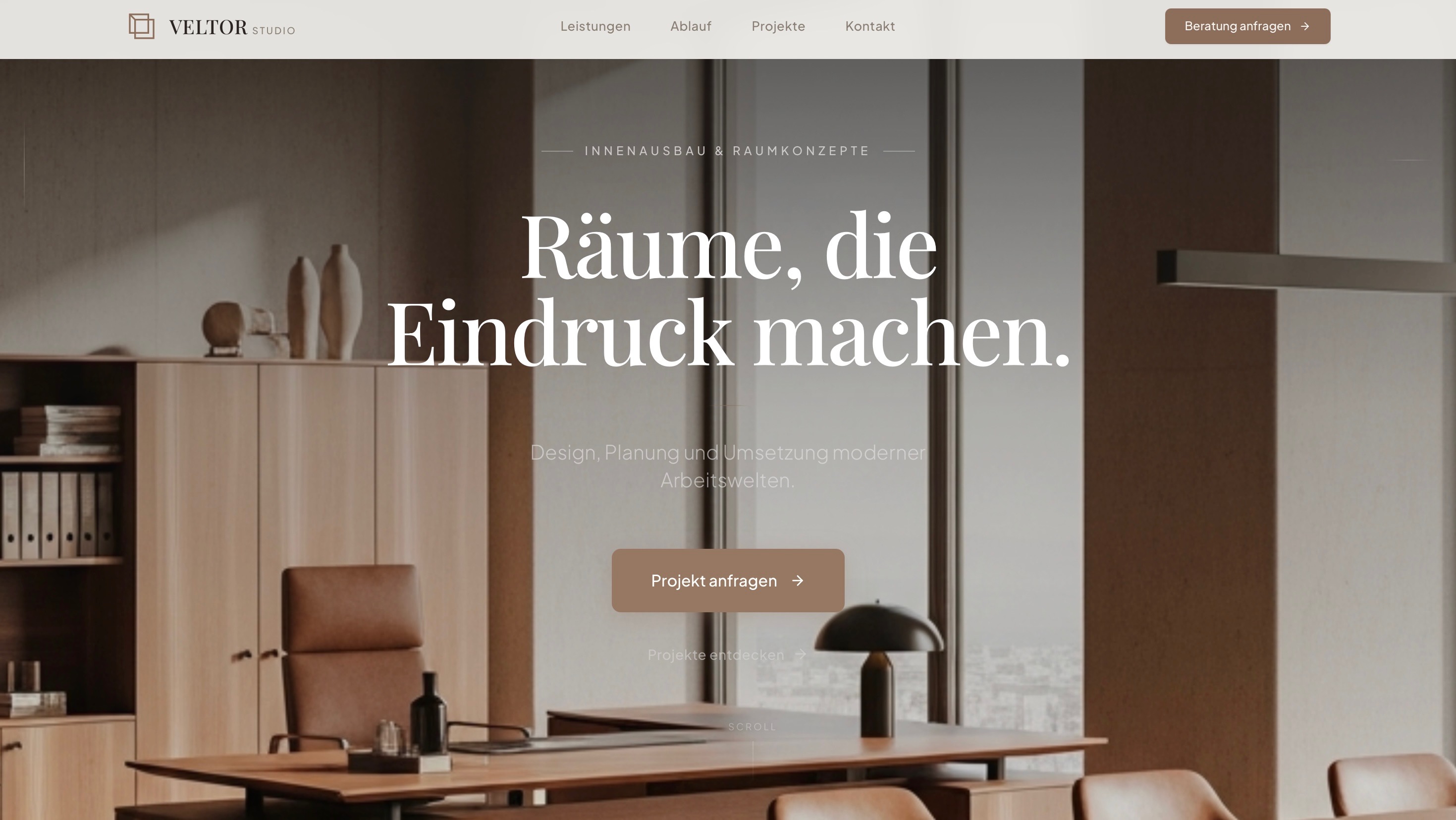 Veltor Studio — Gestaltungsstudie